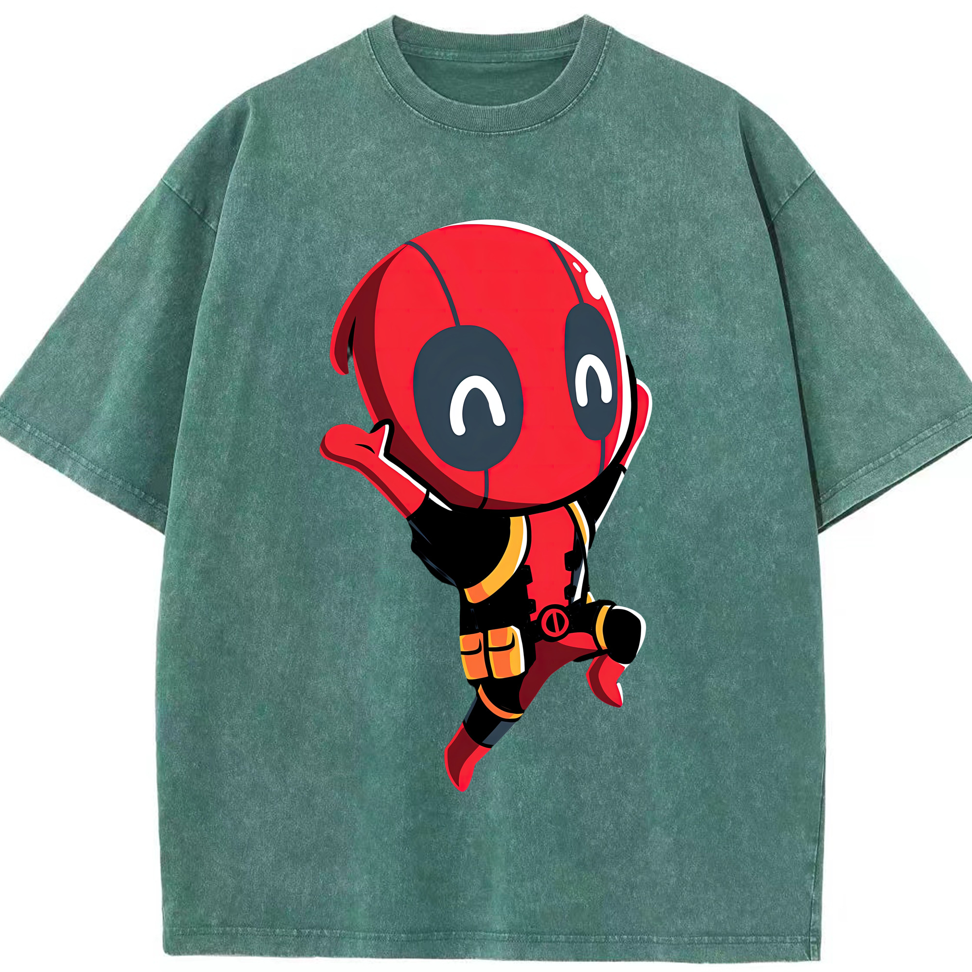 （画像用） Deadpool デッドプール 綿100% ヴィンテージ風 半袖Tシャツ（フロントプリント）